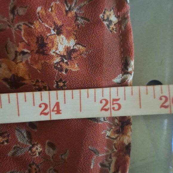 Pleione Womens Cottagecore Blouse Floral Long Sleeve Ruffle Praire Empire Large - Picture 14 of 14